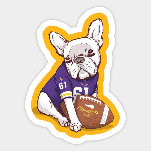 Minnesota Football Bulldog Sticker by flowwestprintandapparel